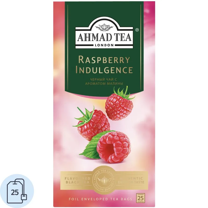 Чай Ahmad Tea черный с малиной 25 пакетиков