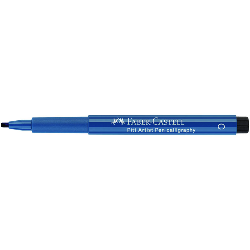Ручка капиллярная Faber-Castell "Pitt Artist Pen Calligraphy" цвет 247 индантреновый синий, С=2,5мм, пишущий узел каллиграфический