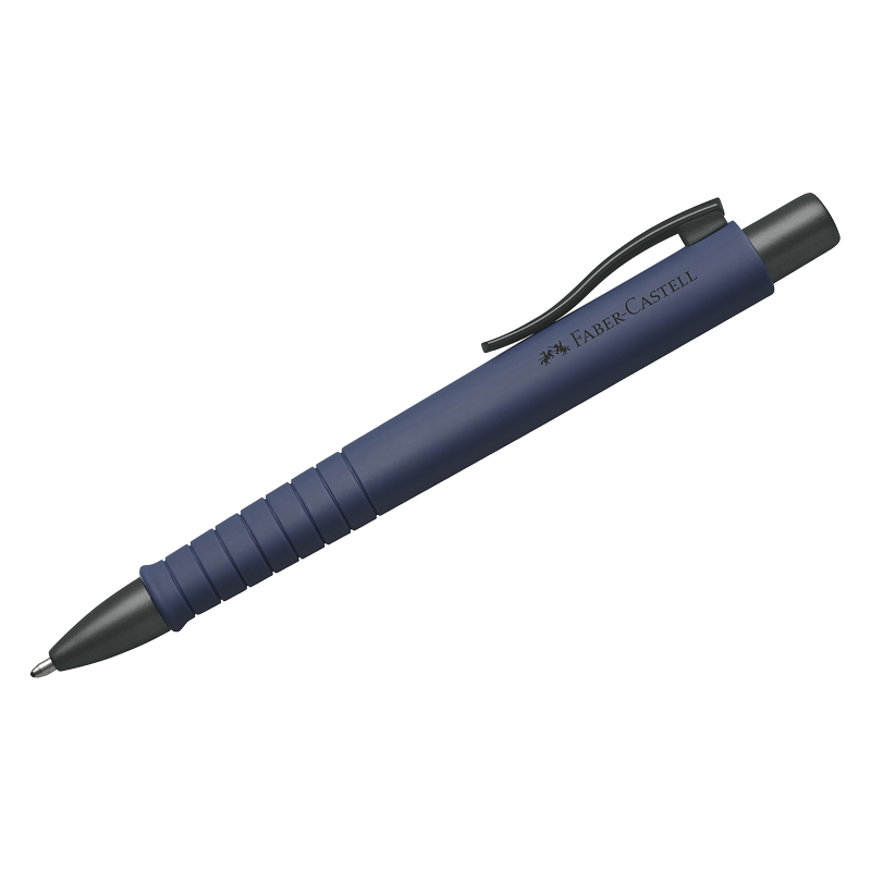 Ручка шариковая автоматическая Faber-Castell "Poly Ball Urban XB", синяя, 1,4мм, темно-синий корп.