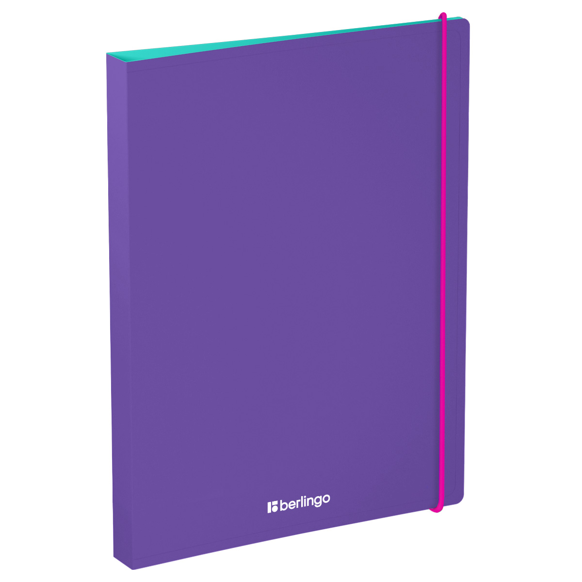 Папка на 4 кольцах Berlingo "Raze" А4, 24мм, 600мкм, D-кольца, с внутр. карманом, фиолетовая, софт-тач