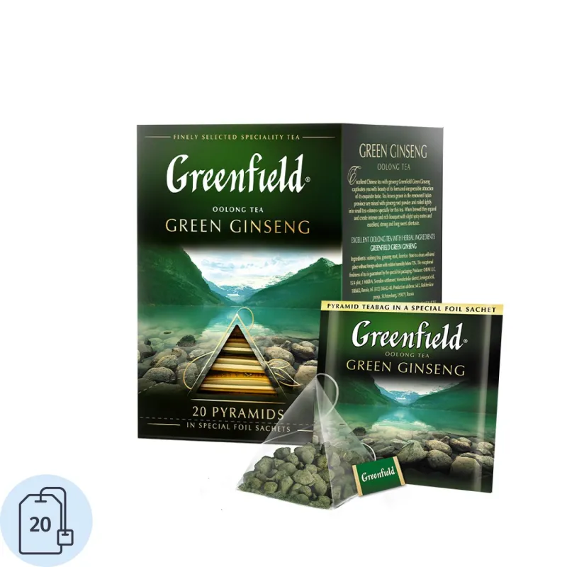 Чай Greenfield Green Ginseng зеленый 20 пакетиков