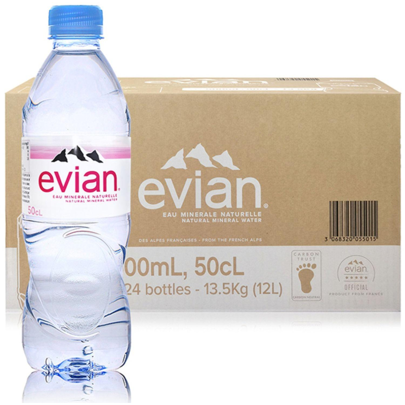 Вода минеральная Evian природная негазированная ПЭТ 0,5л