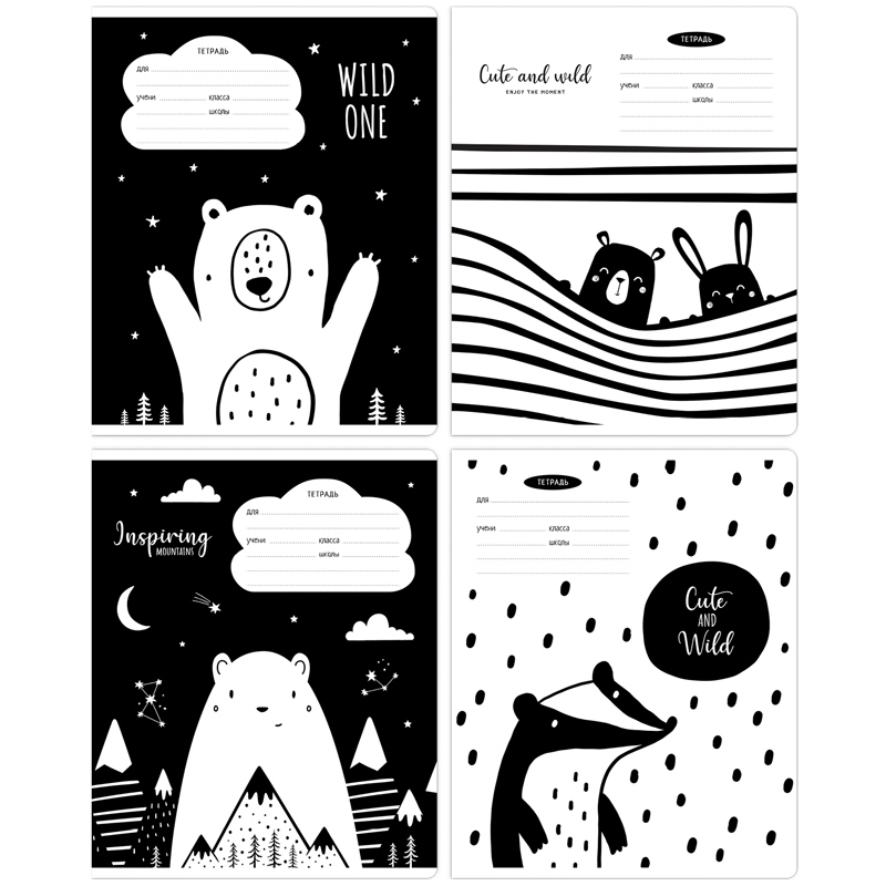 Тетрадь 18л., линия MESHU "Black&white"