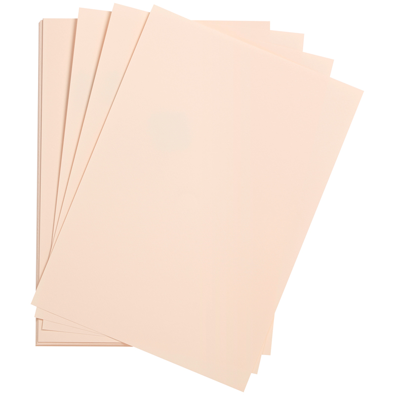 Цветная бумага 500*650мм., Clairefontaine "Etival color", 24л., 160г/м2, бледно-розовый, легкое зерно, хлопок