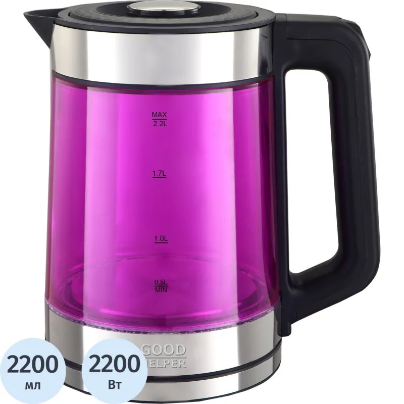 Чайник GOODHELPER KPG-2201 Pink, электрический