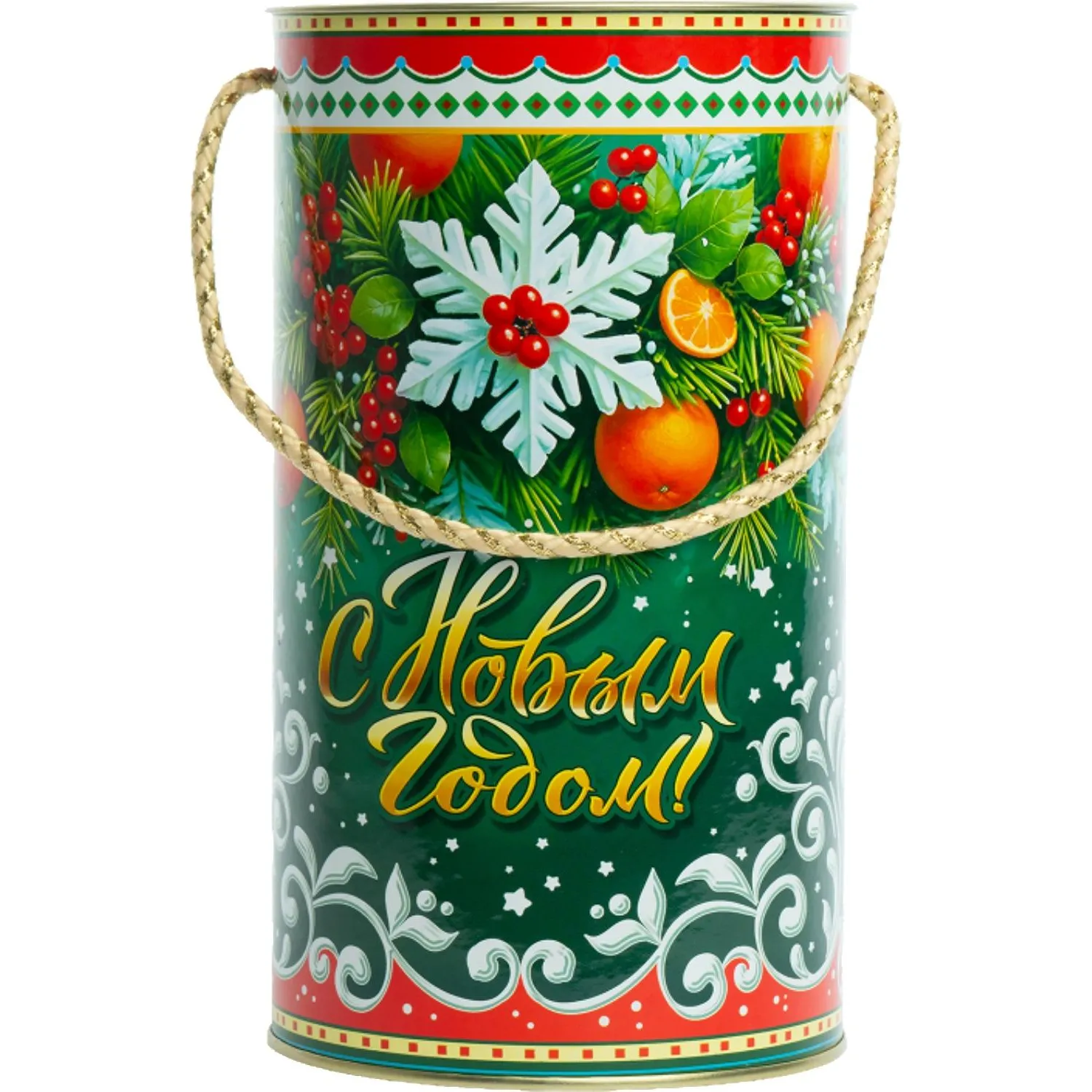 Новогодний сладкий подарок Зимнее настроение Туба 1000 грамм, K096