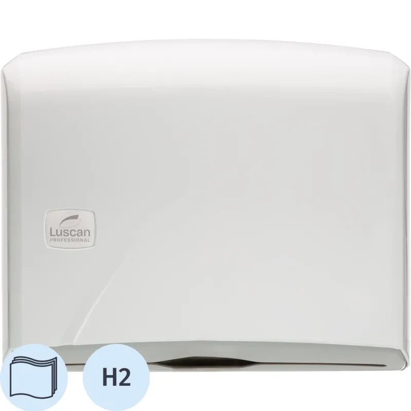 Диспенсер для листовых полотенец Luscan Professional Z пластиковый бе-лый