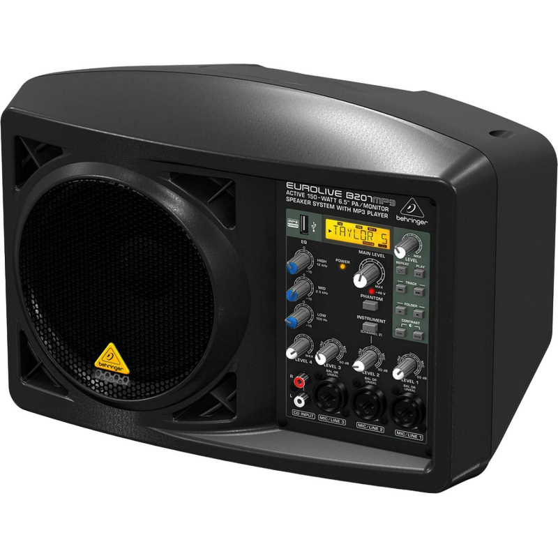 Акустическая система Behringer B207MP3, активная, 125Вт, эквалайзер, MP3