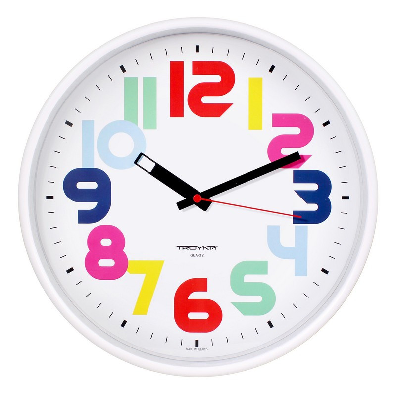 Часы настенные Troyka модель77, диаметр 305мм, пластик 77771712