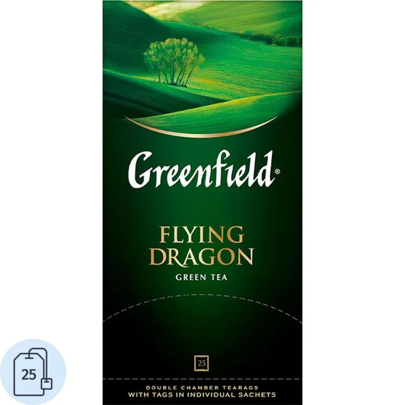 Чай Greenfield Flying Dragon зеленый фольгир.25пак/уп Чай Greenfield Flying Dragon зеленый фольгир.25пак/уп