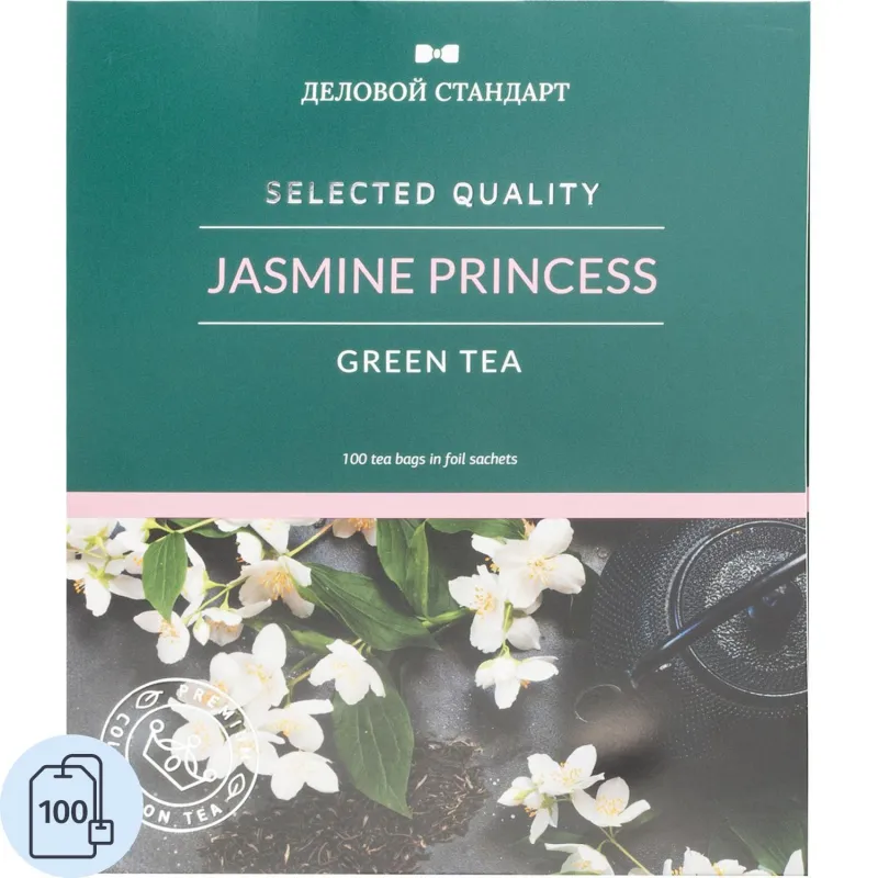 Чай Деловой Стандарт Jasmine princess зелен.с жасмин. 100 пакx2гр Чай Деловой Стандарт Jasmine princess зелен.с жасмин. 100 пакx2гр