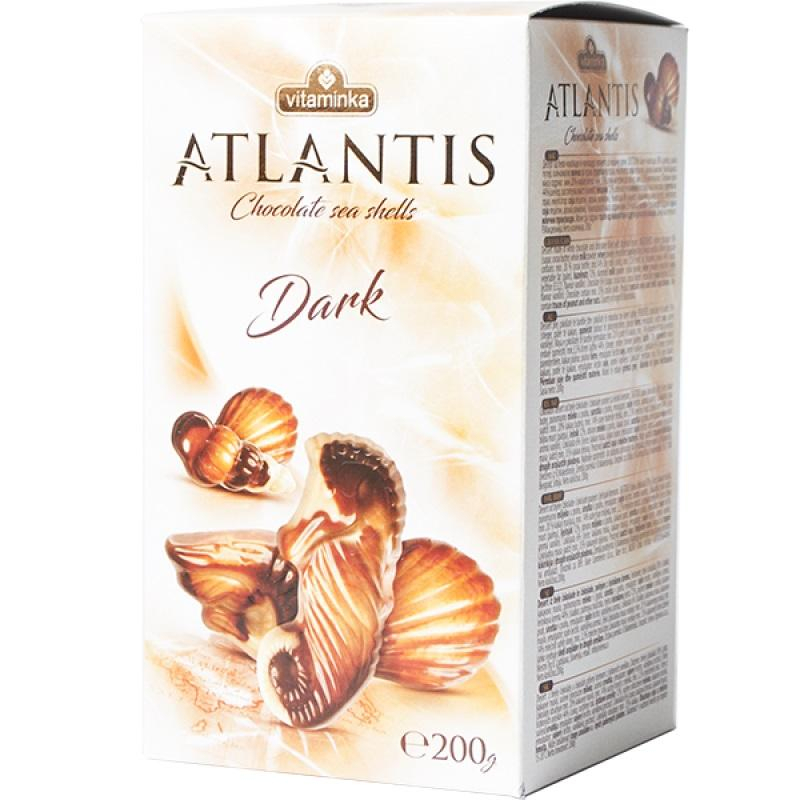 Набор конфет Vitaminka Atlantis морские ракушки бел тем шок орех крем, 200г
