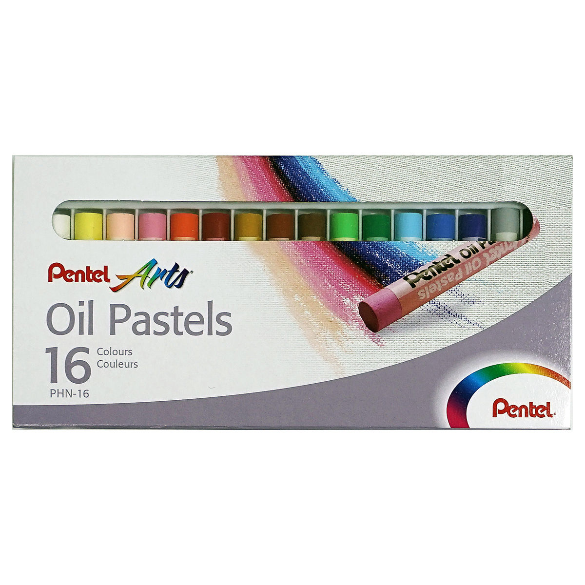 Пастель масляная Pentel, 16 цветов, картон. упак.