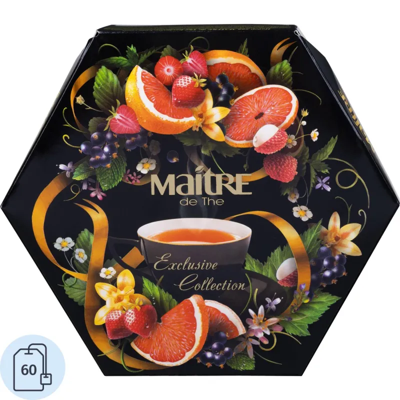 Чай Maitre de The Exclusive Collection ассорти 60 пакетиков