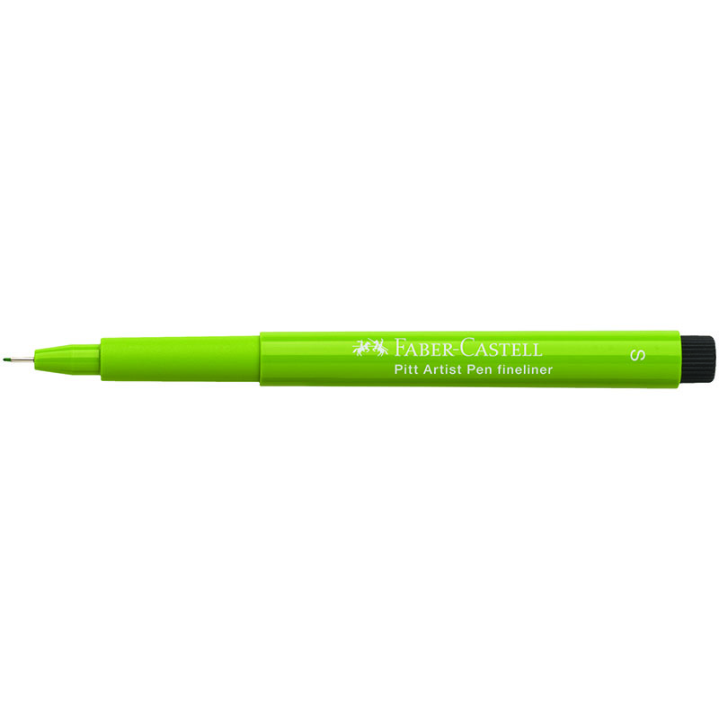 Ручка капиллярная Faber-Castell "Pitt Artist  Pen Fineliner" цвет 170 мей-зеленый, S=0,3мм, игольчатый пишущий узел