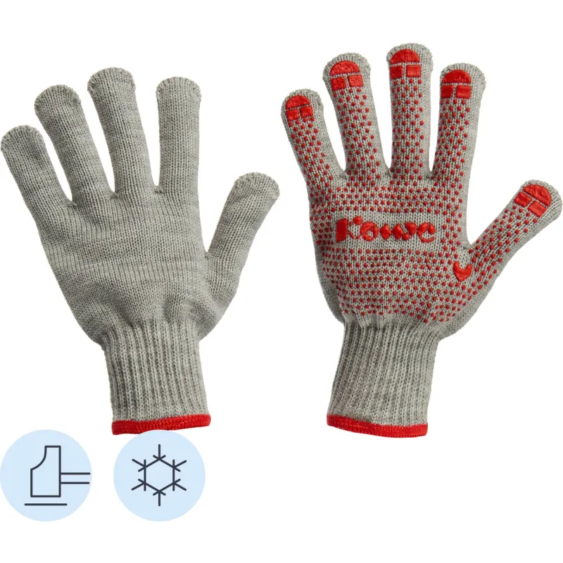 Перчатки защитные КОМУС зимние акриловые с ПВХ покрытием цв.серый
