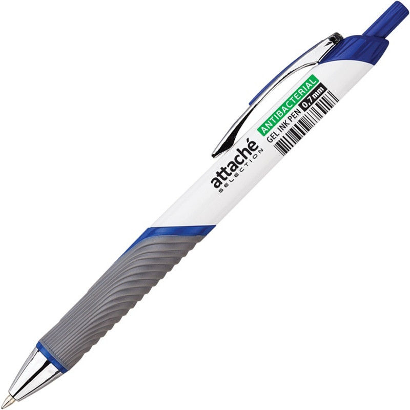 Ручка гелевая автоматическая Attache Selection антибактер 0,7мм,синий