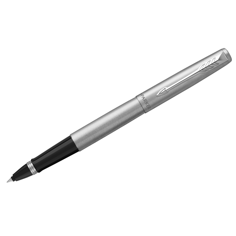 Ручка-роллер Parker "Jotter Stainless Steel CT" черная, 0,8мм, подар. уп. 2089226