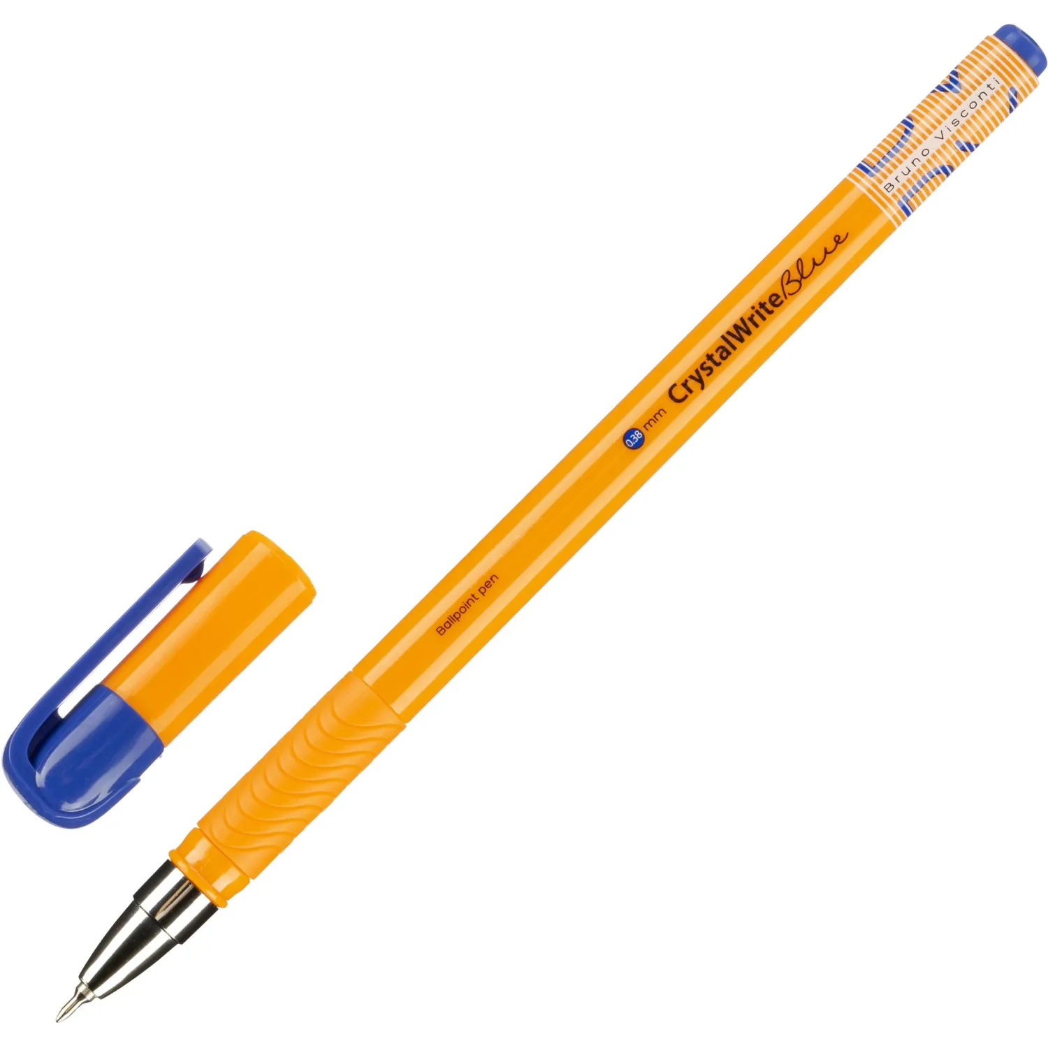 Ручка шариковая неавтоматическая Bruno Visconti CrystalWrite синяя (толщина линии 0.36 мм)