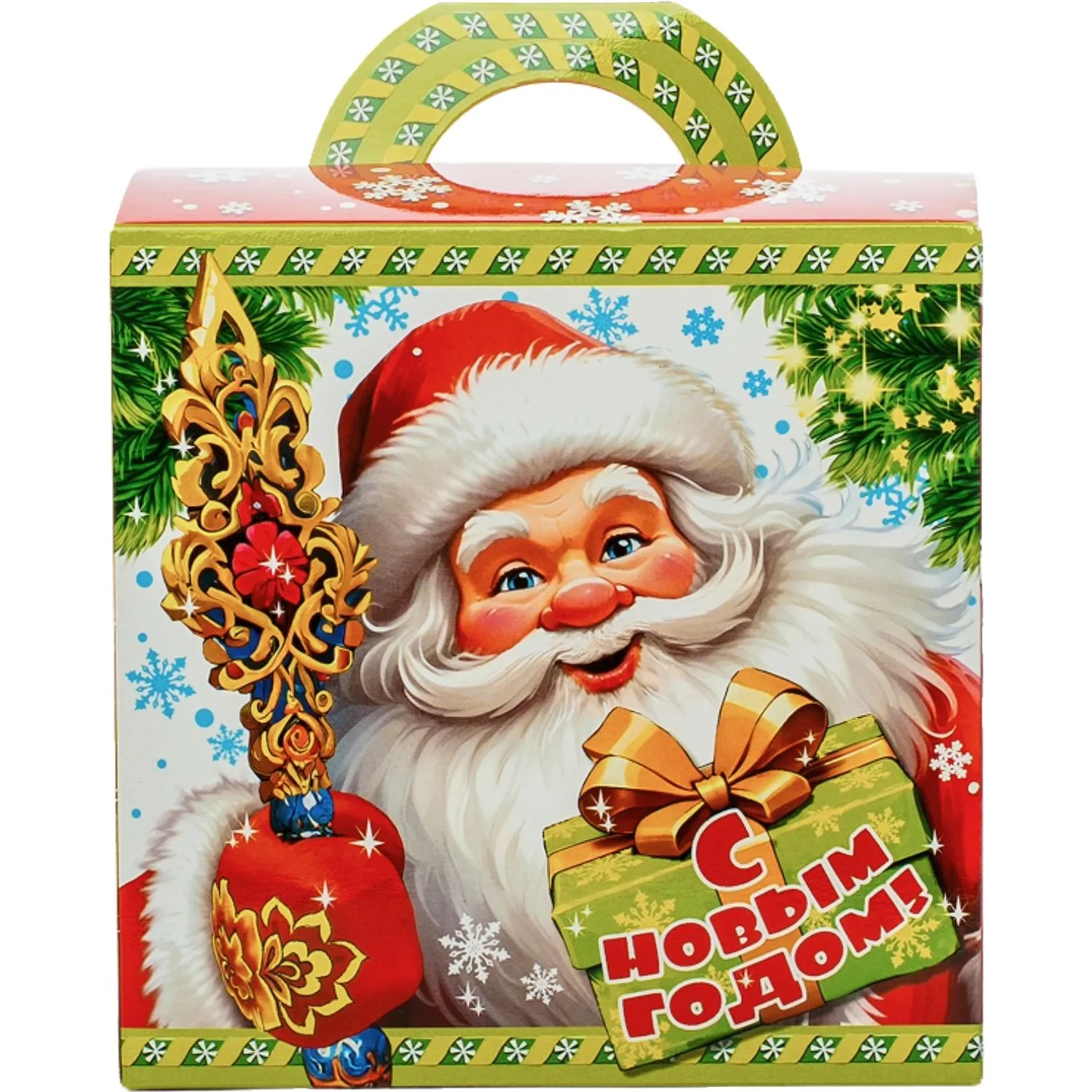 Новогодний сладкий подарок Счастливчик Картон 500 грамм, K062