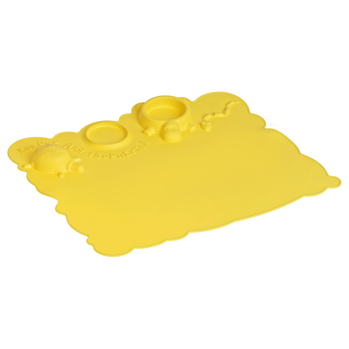 Коврик для творчества Мульти-Пульти силиконовый, желтый, 415*370мм, европодвес Коврик для творчества Мульти-Пульти силиконовый, желтый, 415*370мм, европодвес