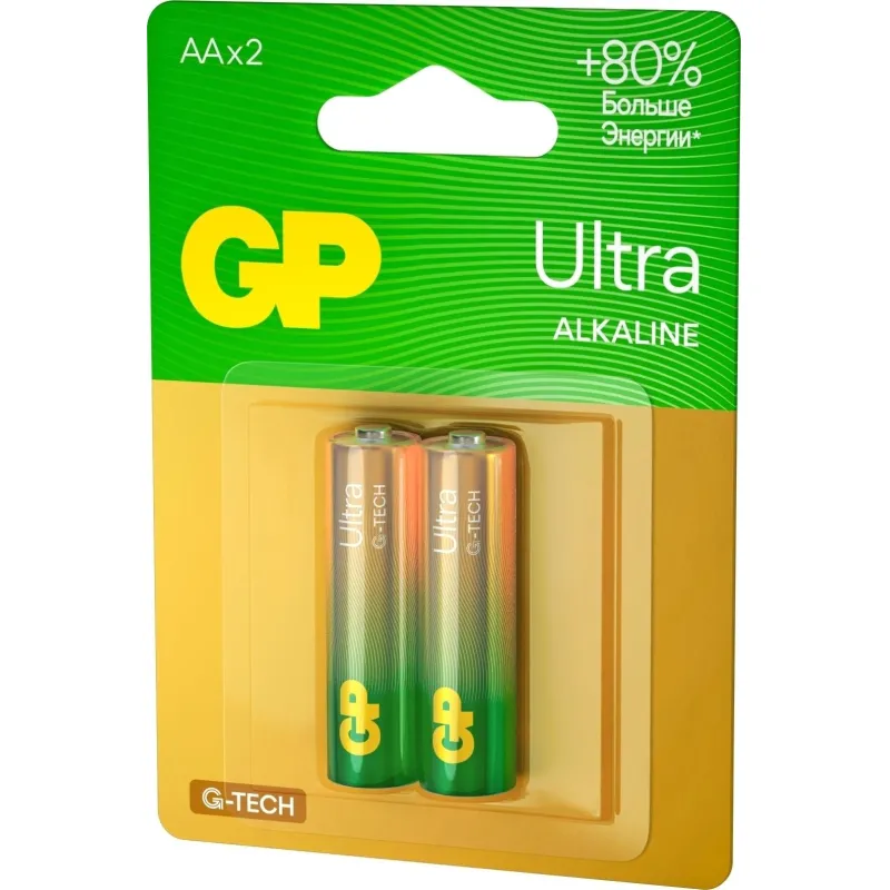 Батарея GP Ultra AA/LR6/15AU алкалин. бл/2