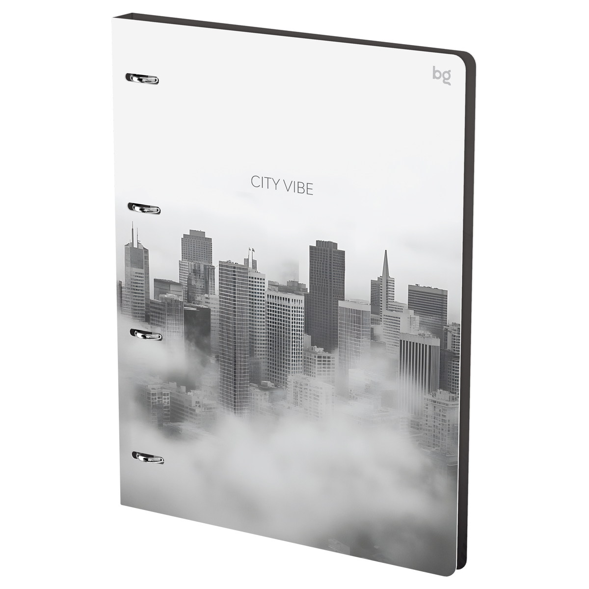 Тетрадь на кольцах А4, 120л., BG "City", картон, матовая ламинация