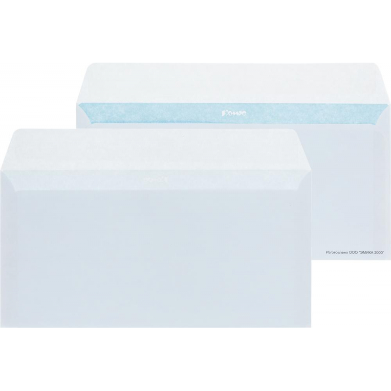 Конверт Белый E65 стрип110х220 80г  1000шт/ уп