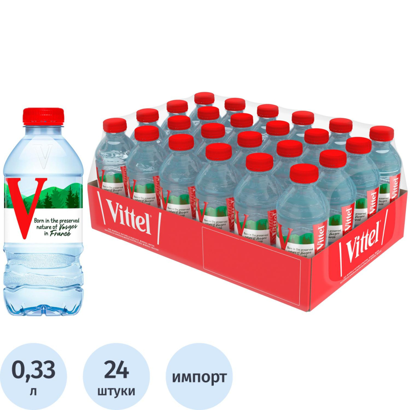 Вода минеральная Vittel негаз. ПЭТ 0,33л