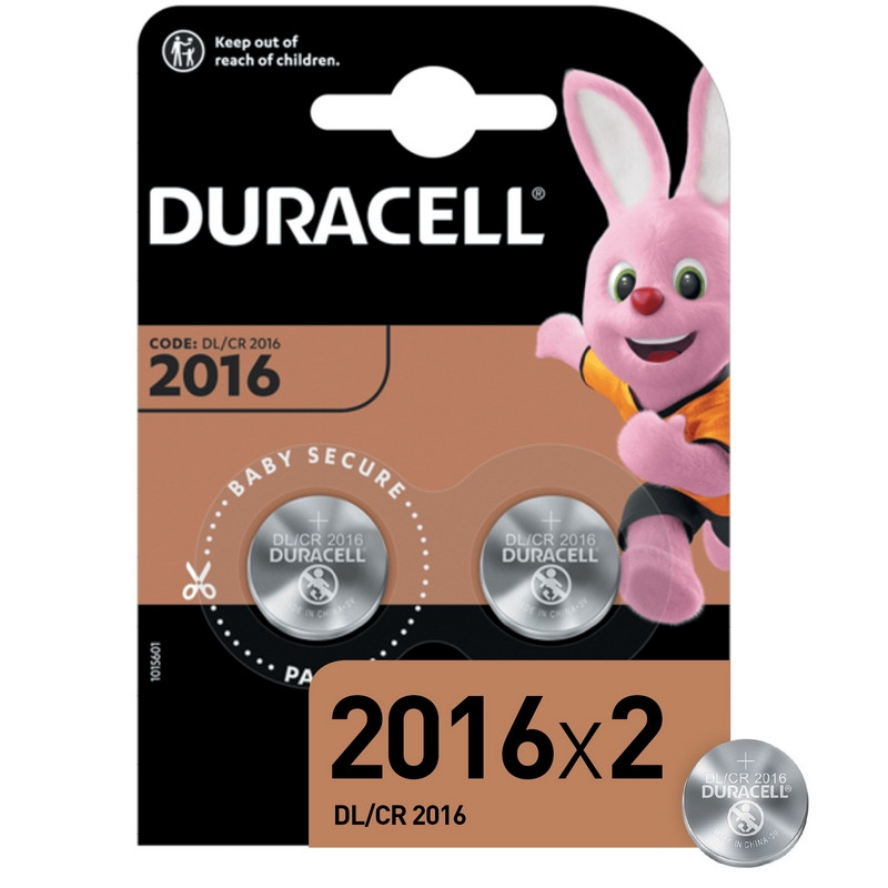 Батарейки Duracell таблетка CR2016 (2 штуки в упаковке)