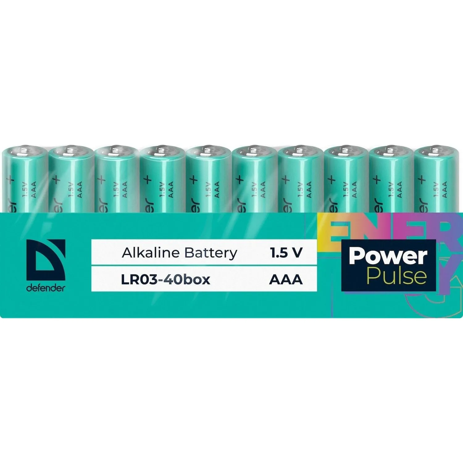 Батарейка AAA мизинчиковая Defender PowerPulse (40 штук в упаковке)