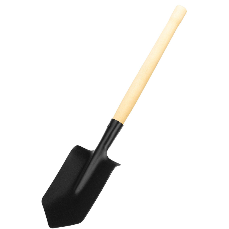 Лопата саперная, 145х190х580 мм, деревянный черенок// Россия
