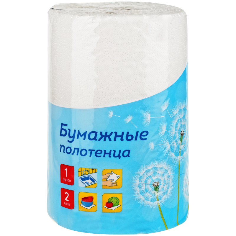 Полотенце бумажное в рулоне OfficeClean "XXL", 2-х слойн., 35м/рул., тиснение, белое, 1шт.