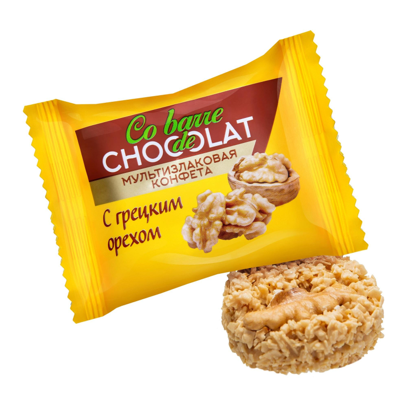 Конфеты шоколадные Co barre de Chocolat мультиз.с бел.конд.гл,грец.ор.,1кг
