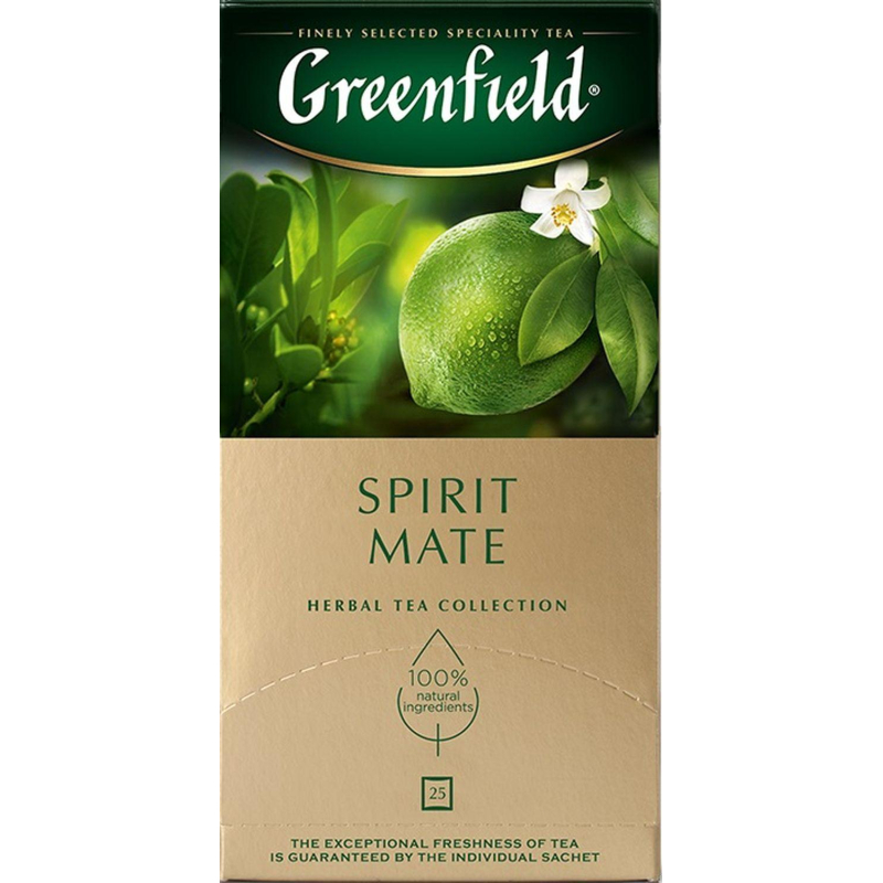 Чай Greenfield Spirit Mate травяной с мятой и лаймом 25 пакетиков