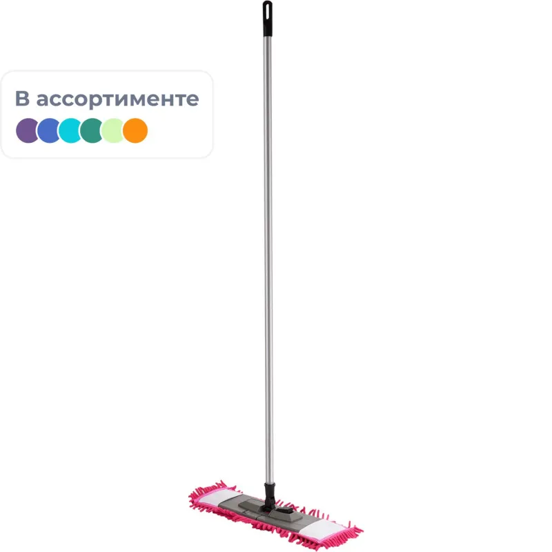 Швабра флаундер Svip 43x12 см серая с МОПом Chenille (в ассортименте) Швабра флаундер Svip 43x12 см серая с МОПом Chenille (в ассортименте)