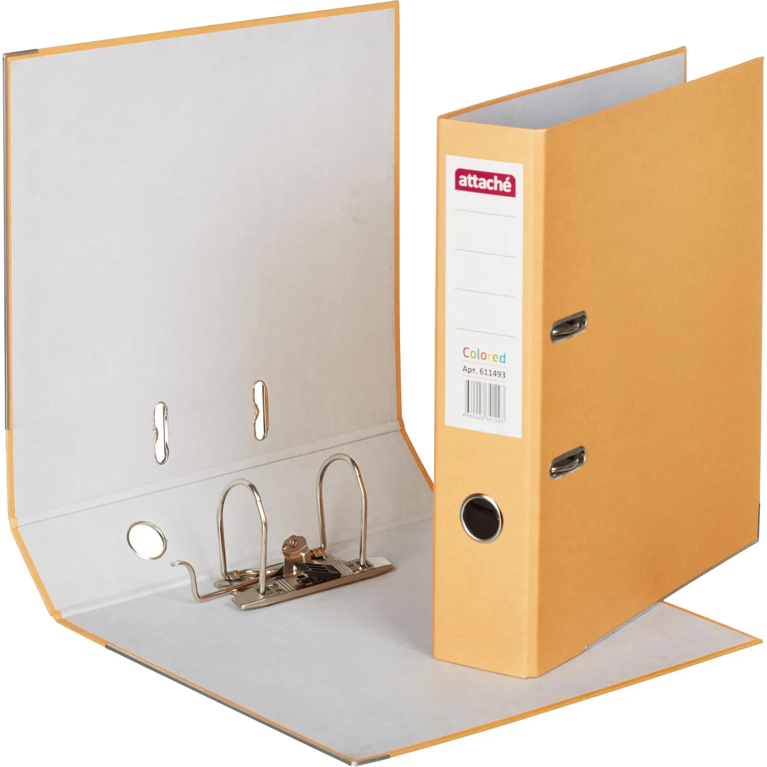 Папка с арочным механизмом Attache Colored light оранжевая 75 мм