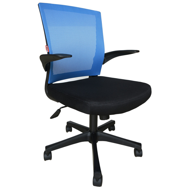 Кресло BN_Cm_EChair- 316 TTW net пласт.черн.,ткань черн/сетка синяя