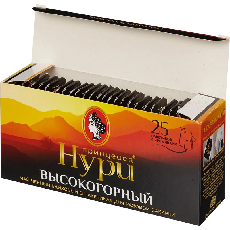 Чай черный Принцесса НУРИ Высокогорный 2г*25пак