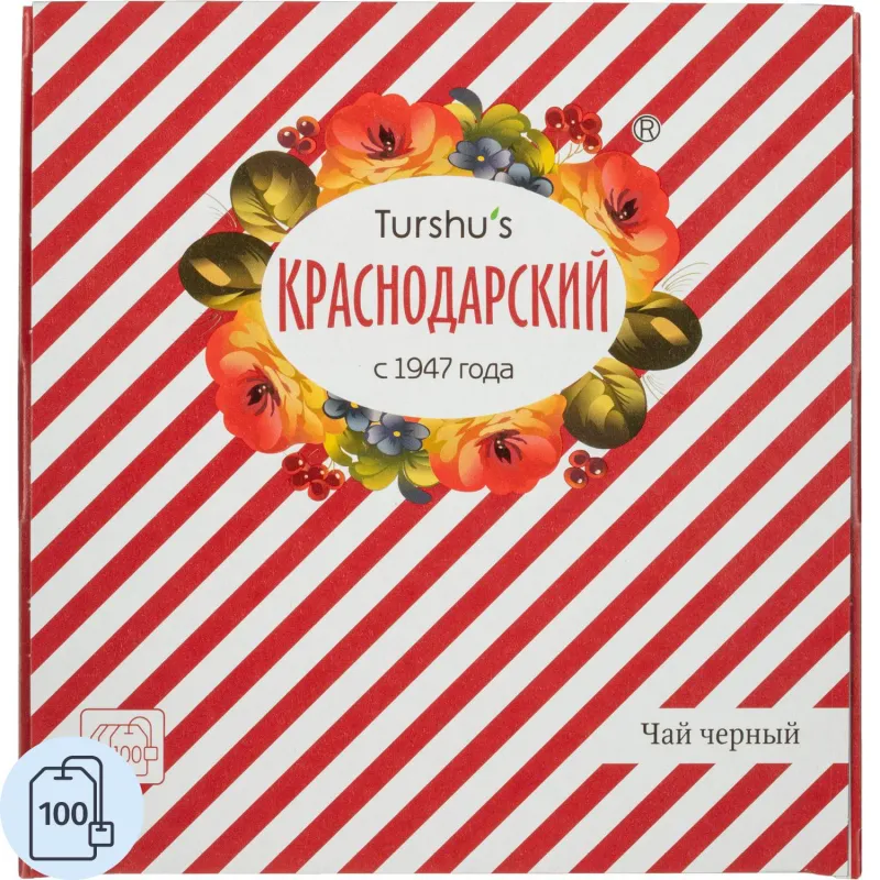 Чай Краснодарский с 1947 года черный отборный 100 пакетиков