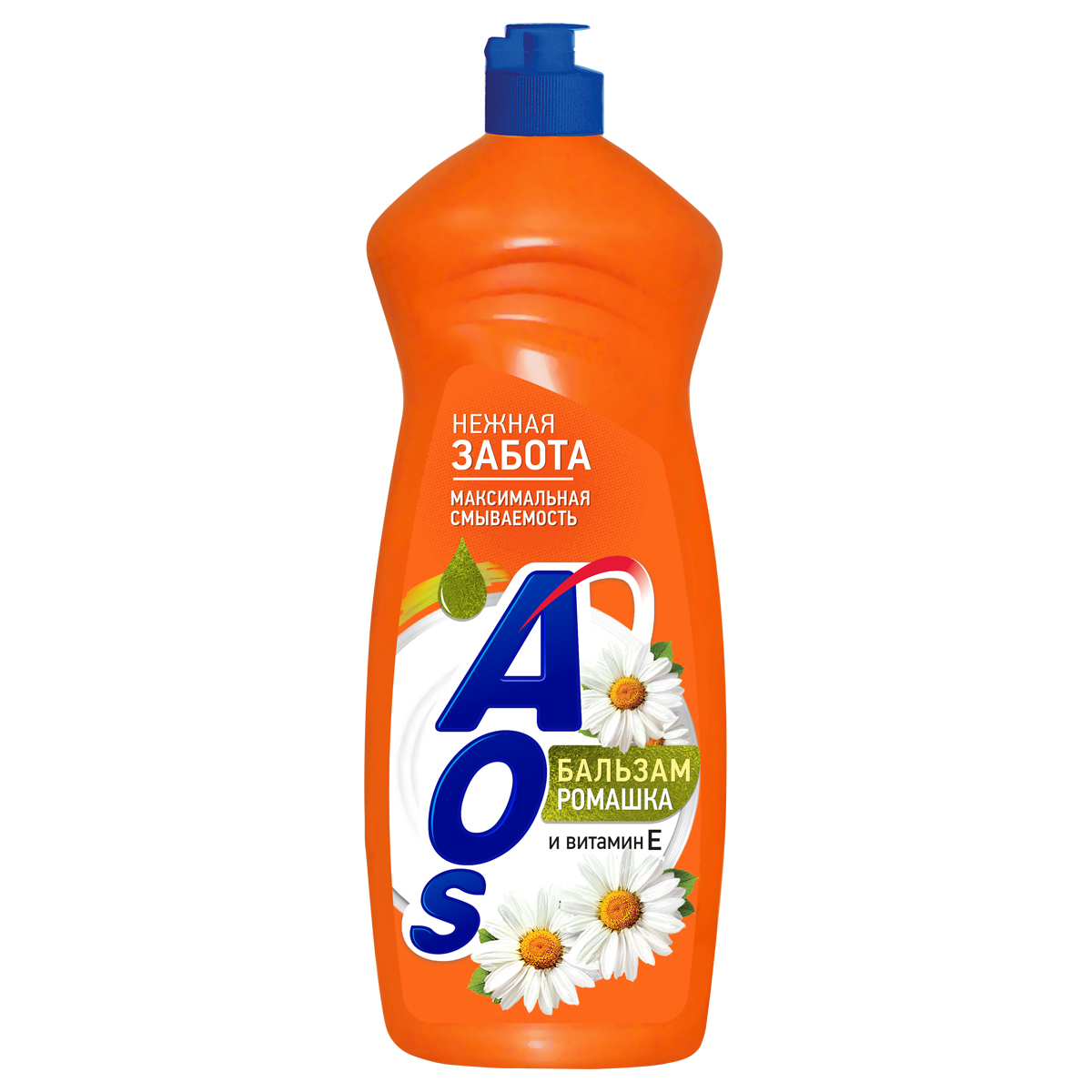 Средство для мытья посуды Aos "Бальзам Ромашка и Витамин Е", 900мл