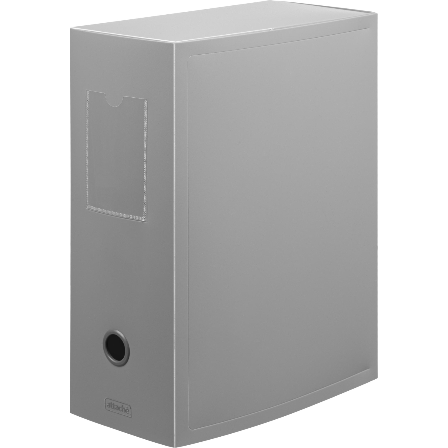 Короб архивный на кнопке Attache 120 мм пластик, серый песок