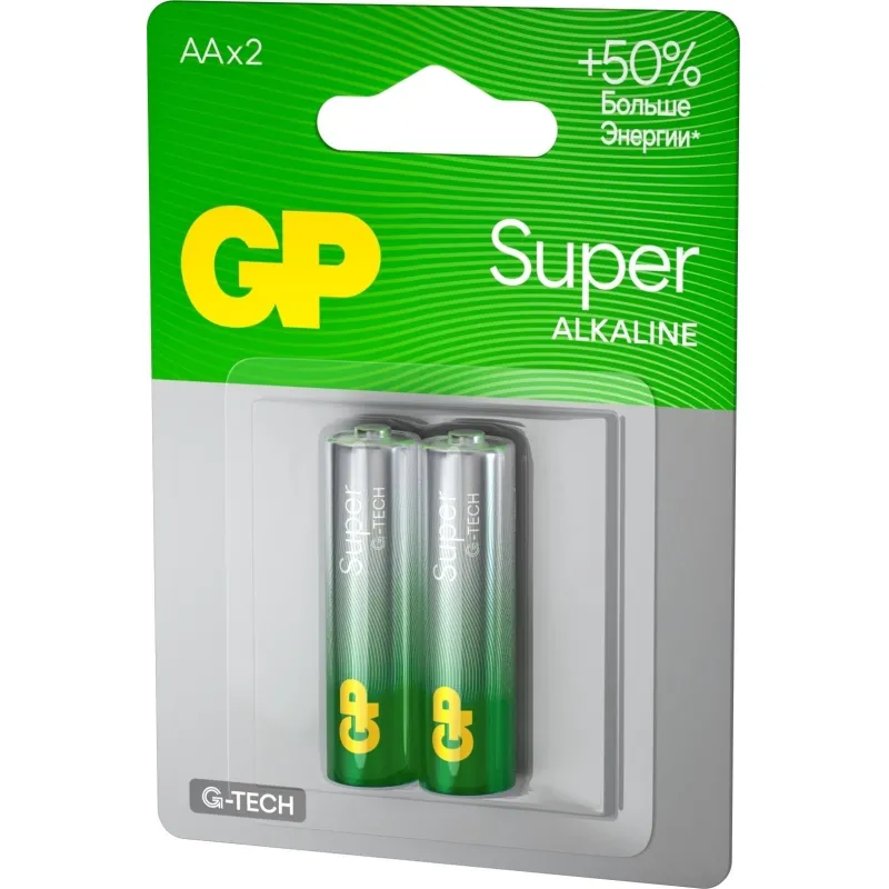 Батарея GP Super AA/LR6/15A алкалин. бл/2 GP15A-2CR2