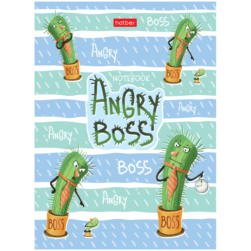 Бизнес-блокнот А6 64л., 7БЦ Hatber "Angry Boss"