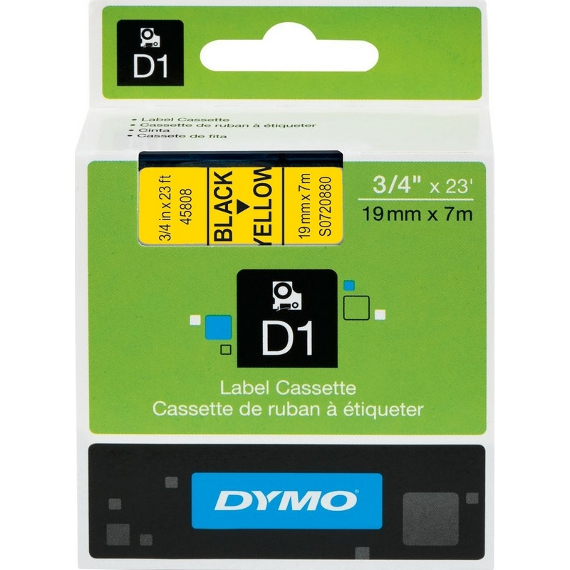 Картридж к этикет-принтеру DYMO S0720880 D1 19ммх7м чер/жел пл. для LM
