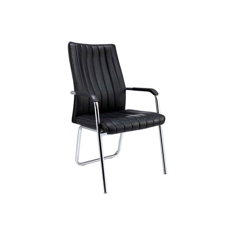 Конференц-кресло BN_TQ_Echair-811 VPU кожзам черный, хром