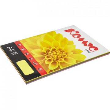 Бумага цветная для офисной техники Комус Color микс интенсив (А4, 80 г/кв.м, 5 цветов по 20 листов)