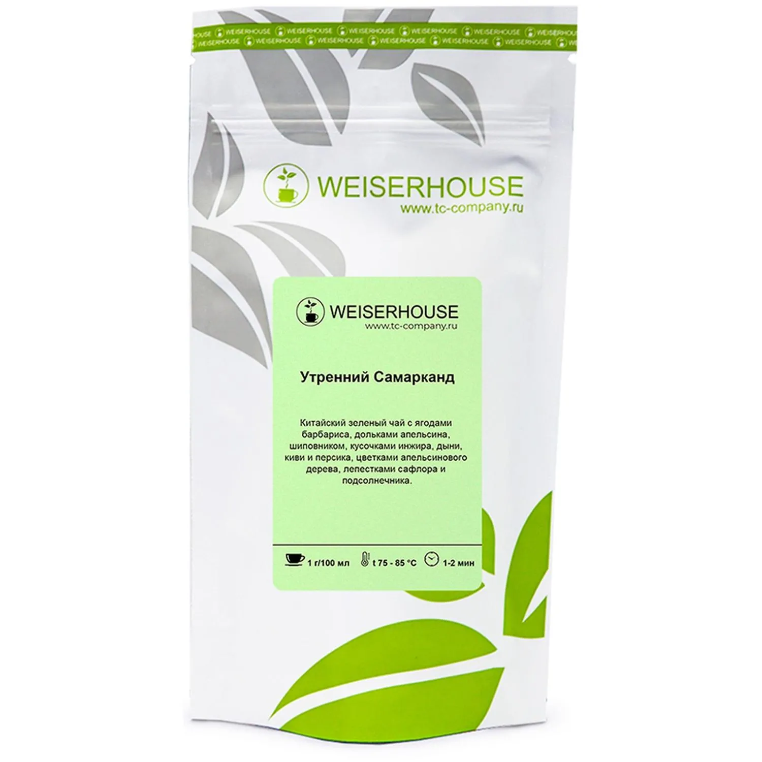 Чай листовой зелёный Weiserhouse Утренний Самарканд 100 г