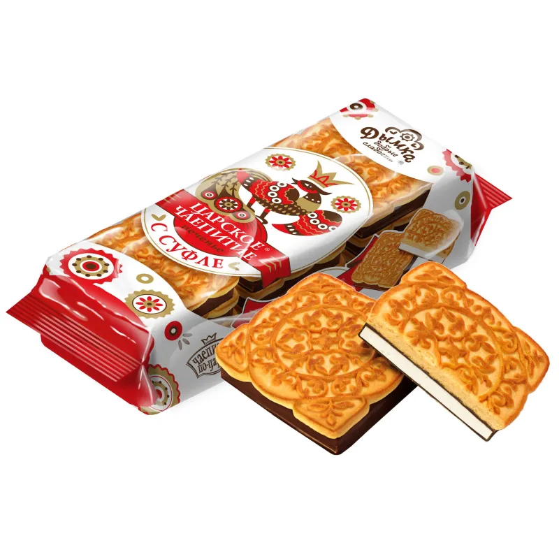 Печенье Дымка Царское чаепитие с суфле глазированное, 360г