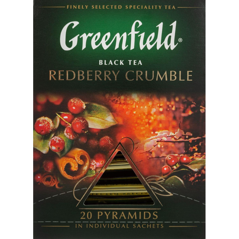 Чай Greenfield Redberry Crumble черный фольгир. 20пак/уп 1134-08